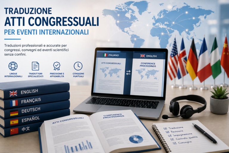 Traduzione atti congressuali per eventi internazionali